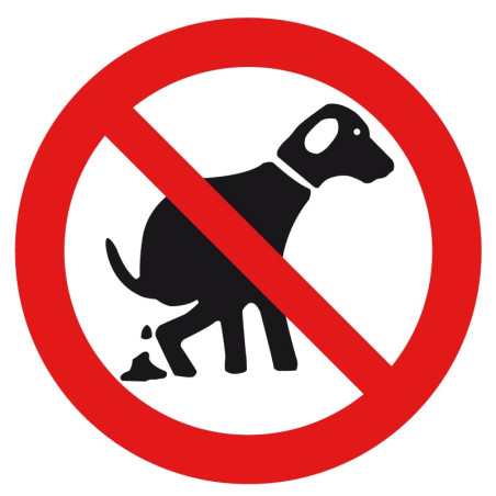 Picto interdit de laisser son chien déféquer