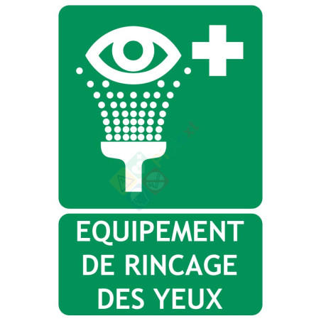 Panneau équipement de rinçage des yeux