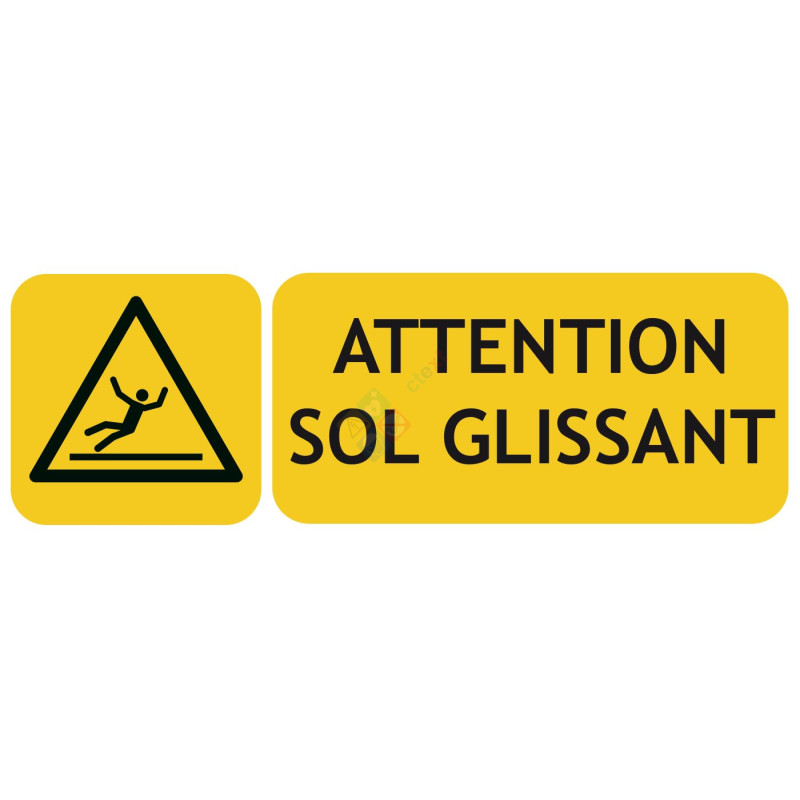 Panneau picto-texto attention sol glissant Panneau picto-texto attention sol glissant