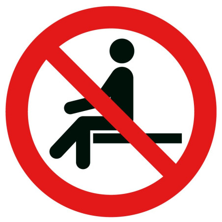 Picto interdit de s'asseoir
