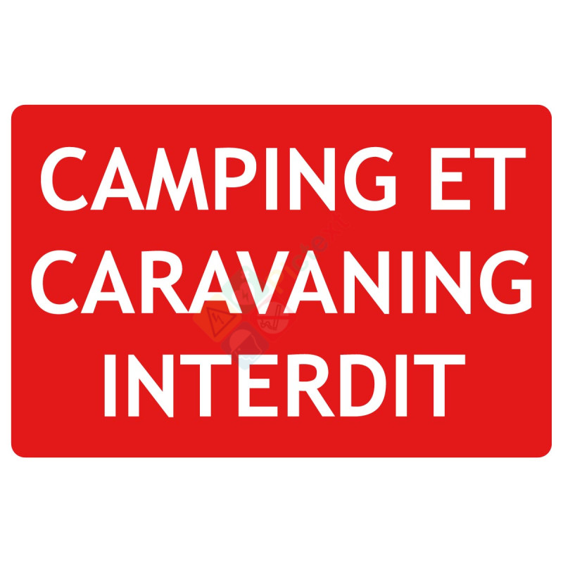 Panneau camping et caravaning interdit Panneau camping et caravaning interdit