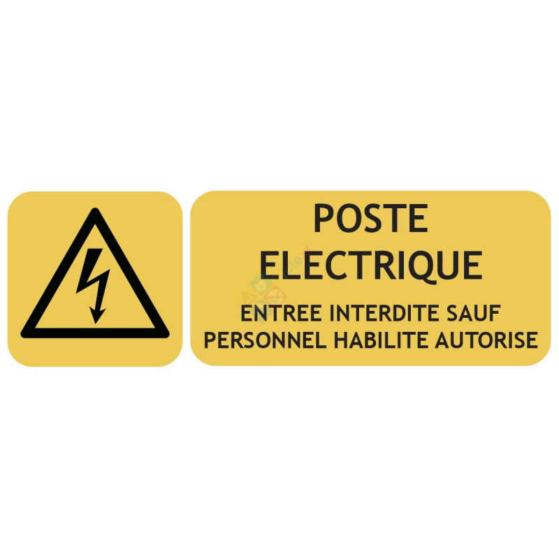 Panneau poste électrique entrée interdite Panneau poste électrique entrée interdite