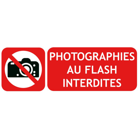 Panneau photographies au flash interdites