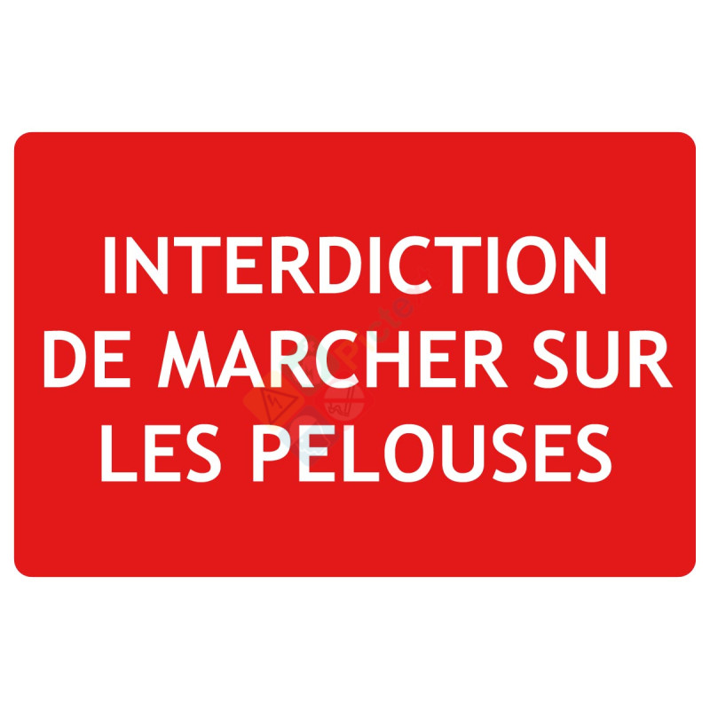 Panneau interdiction de marcher sur les pelouses Panneau interdiction de marcher sur les pelouses