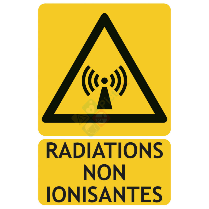 Panneau danger radiations non ionisantes picto ISO7010 Panneau danger radiations non ionisantes picto ISO7010