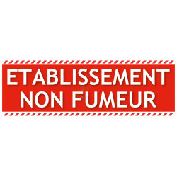 Panneau établissement non fumeur