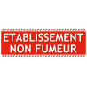 Panneau établissement non fumeur