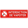 Panneau interdiction de vapoter