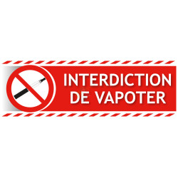 Panneau interdiction de vapoter