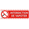 Panneau interdiction de vapoter