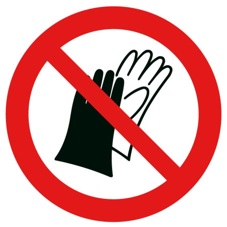 Picto port de gants interdit