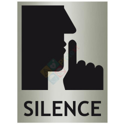 Panneau silence avec picto ISO70001