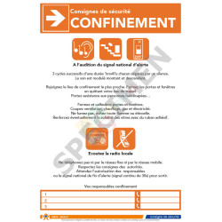 Consigne de sécurité confinement