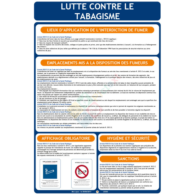 Panneau lutte contre le tabagisme affichage obligatoire Panneau lutte contre le tabagisme affichage obligatoire