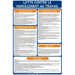 Panneau prévention du harcèlement affichage obligatoire