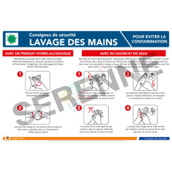 Consigne de sécurité lavage des mains