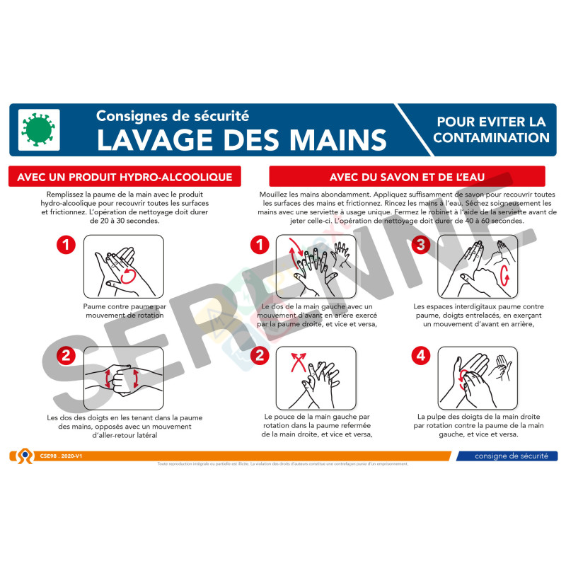 Consigne de sécurité lavage des mains Consigne de sécurité lavage des mains