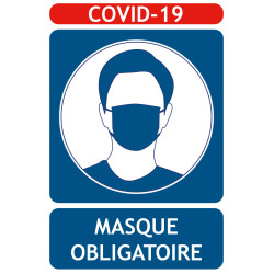 Panneaux COVID-19 masque obligatoire
