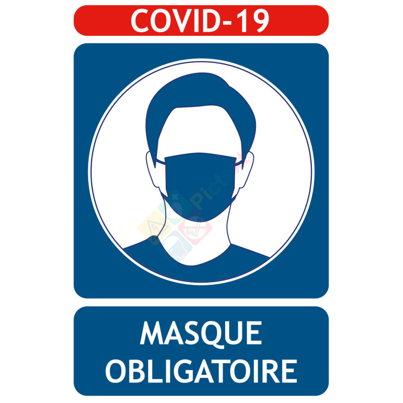 Panneaux COVID-19 masque obligatoire