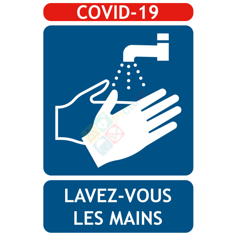 Panneaux COVID-19 lavage des mains obligatoire Panneaux COVID-19 lavage des mains obligatoire