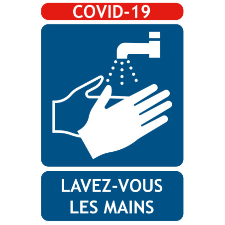 Panneaux COVID-19 lavage des mains obligatoire