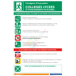 Consigne de sécurité évacuation collège