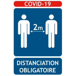 Panneaux COVID-19 distanciation 1M obligatoire