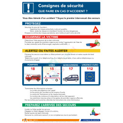 Consigne de sécurité que faire en cas d'accident