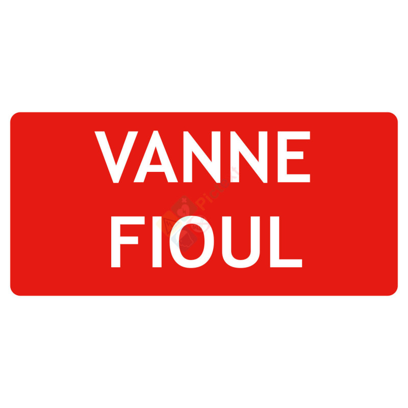 Panneau vanne fioul