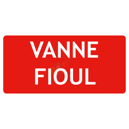 Panneau vanne fioul