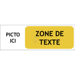 panneau sur mesure signalétique horizontale avec picto