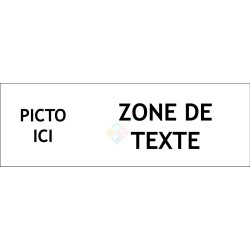panneau sur mesure signalétique horizontale avec picto