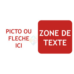 Votre panneau sur mesure signalétique horizontale avec picto P5