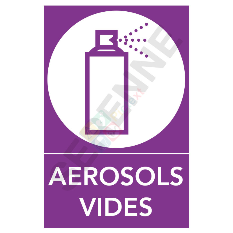 Panneau tri sélectif aérosols vides Panneau tri sélectif aérosols vides