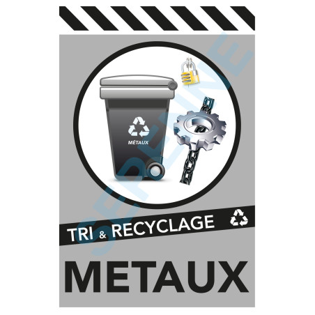 Panneau recyclage métaux