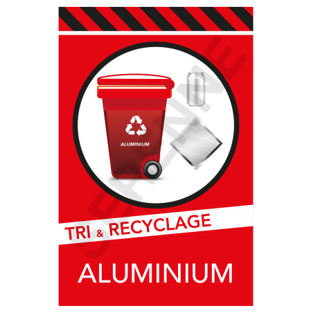 Panneau recyclage aluminium