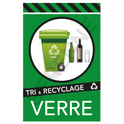 Panneau recyclage verre