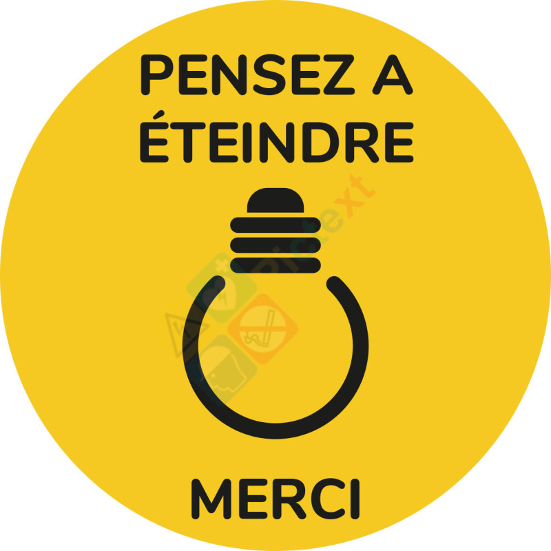 Sticker pensez à éteindre merci Sticker pensez à éteindre merci