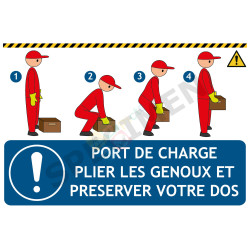 Consigne manutention port de charge à mains nues