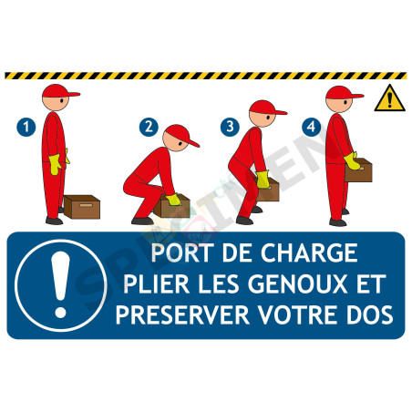 Consigne manutention port de charge à mains nues