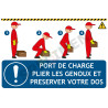 Consigne manutention port de charge à mains nues