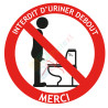 Picto interdit d'uriner debout