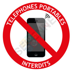 Picto téléphones portables interdits