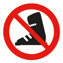 Picto chaussures de ski interdites