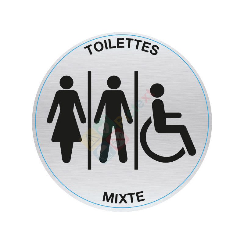 Pictogramme toilettes mixtes Pictogramme toilettes mixtes