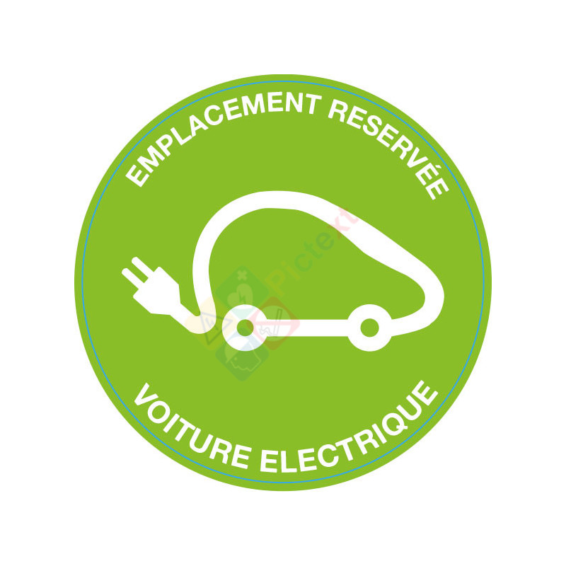 Sticker emplacement réservée voiture électrique (DIV50T) Sticker emplacement réservée voiture électrique (DIV50T)