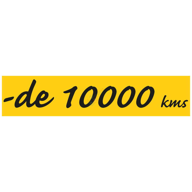 Panneau automobile moins de 10 000 kilomètres (AUT01) Panneau automobile moins de 10 000 kilomètres (AUT01)