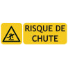 Panneau risque de chute picto-texto paysage