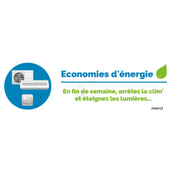 Panneau arrêter la climatisation et éteindre les lumières