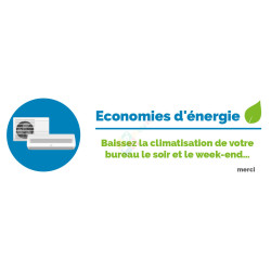 Panneau baissez la climatisation de votre bureau le soir